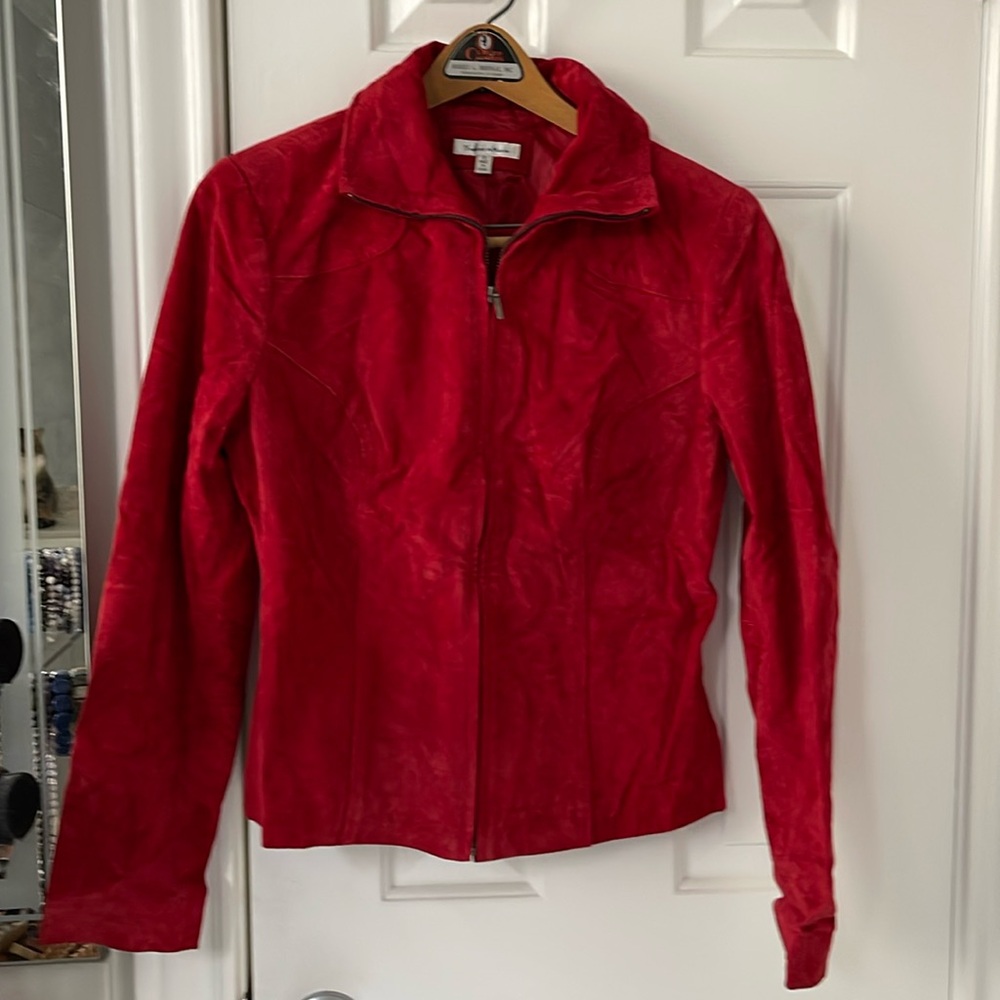 Yvonne Marie red suede  jacket